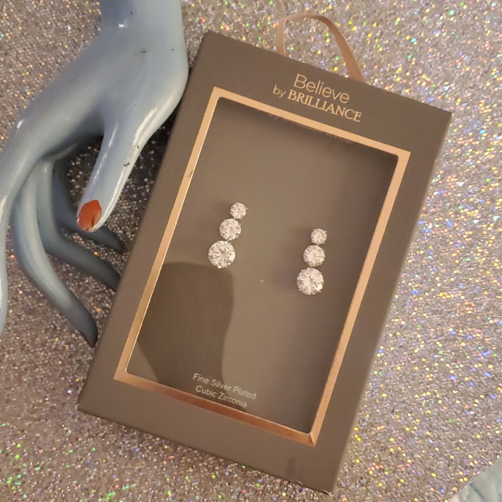 Brilliance Fine Silver Plated Cubic Zirconia Earri